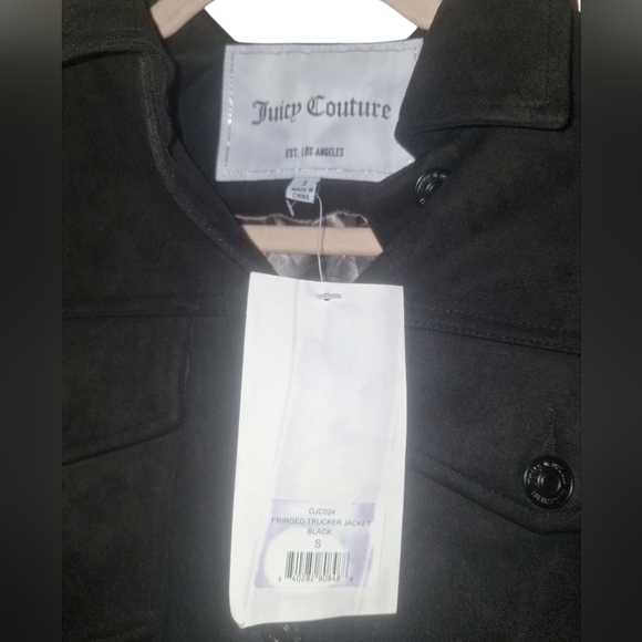 Juicy Couture Black Button-Up Fringe Jacket - Picture 7 of 9